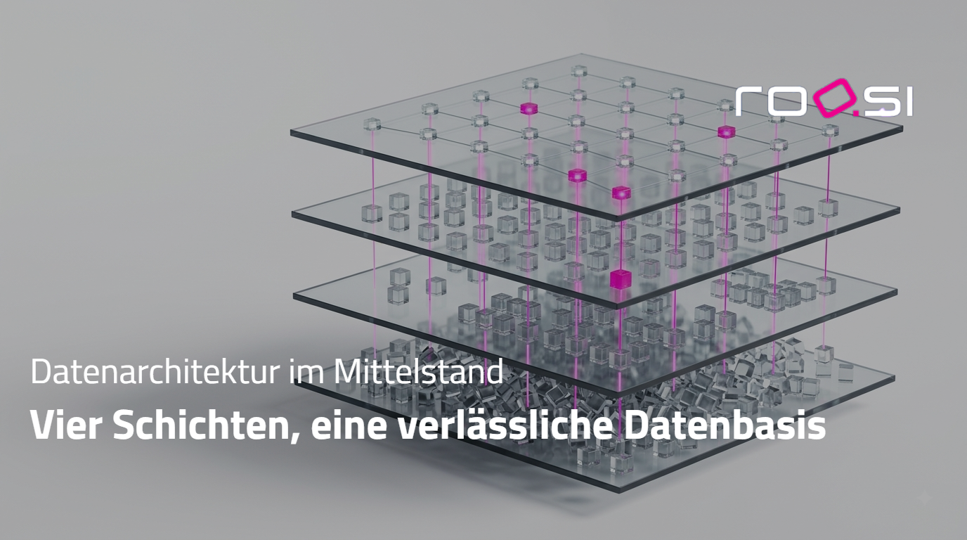 Datenarchitektur im Mittelstand. Vier Schichten, eine verlässliche Datenbasis