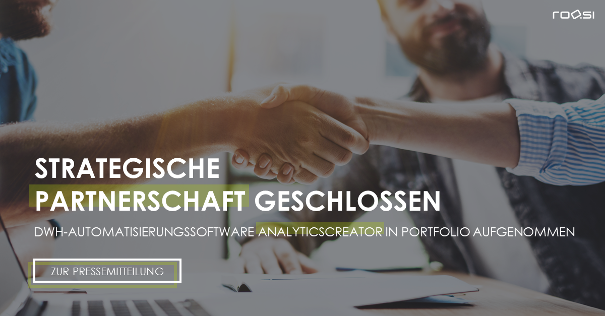 AnalyticsCreator Solutions und roosi vereinbaren Partnerschaft